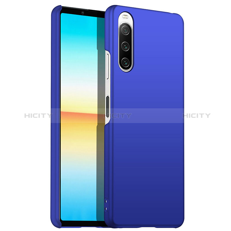 Handyhülle Hülle Hartschalen Kunststoff Schutzhülle Tasche Matt für Sony Xperia 10 III Blau