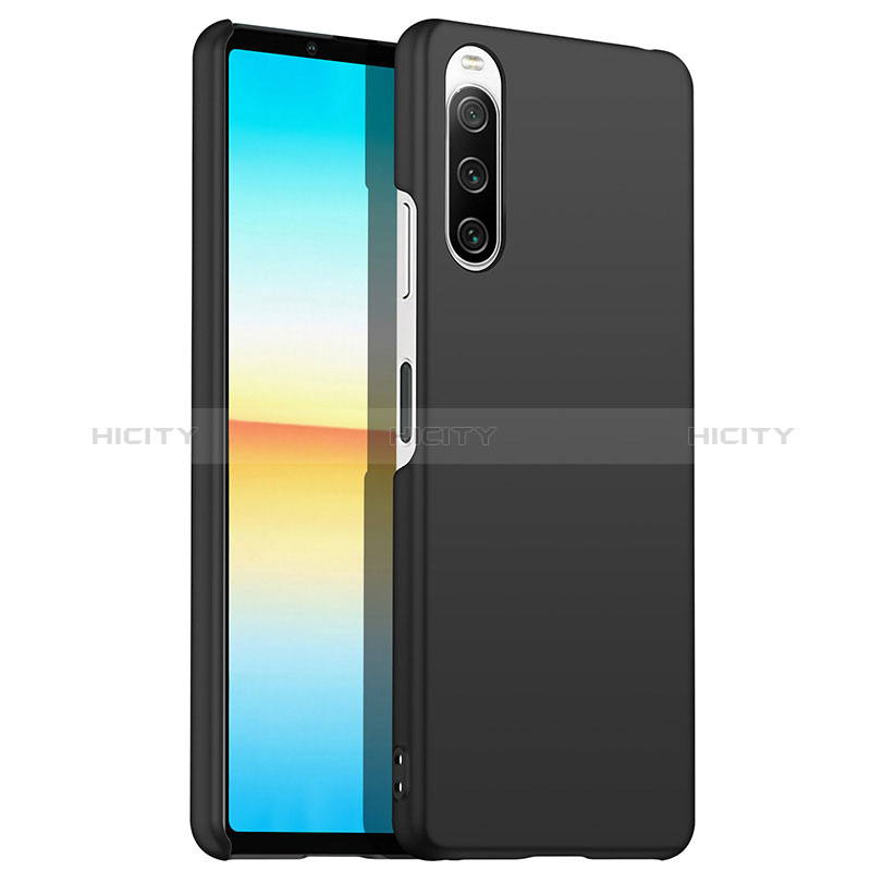 Handyhülle Hülle Hartschalen Kunststoff Schutzhülle Tasche Matt für Sony Xperia 10 III Lite Schwarz Plus