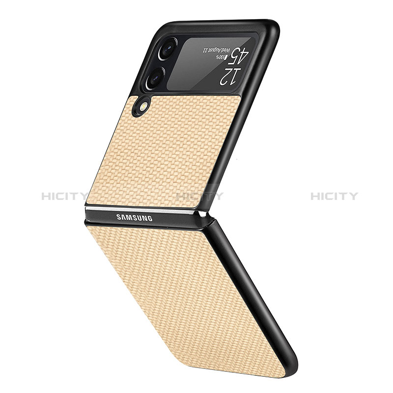 Handyhülle Hülle Hartschalen Kunststoff Schutzhülle Tasche Matt H05 für Samsung Galaxy Z Flip3 5G Gold
