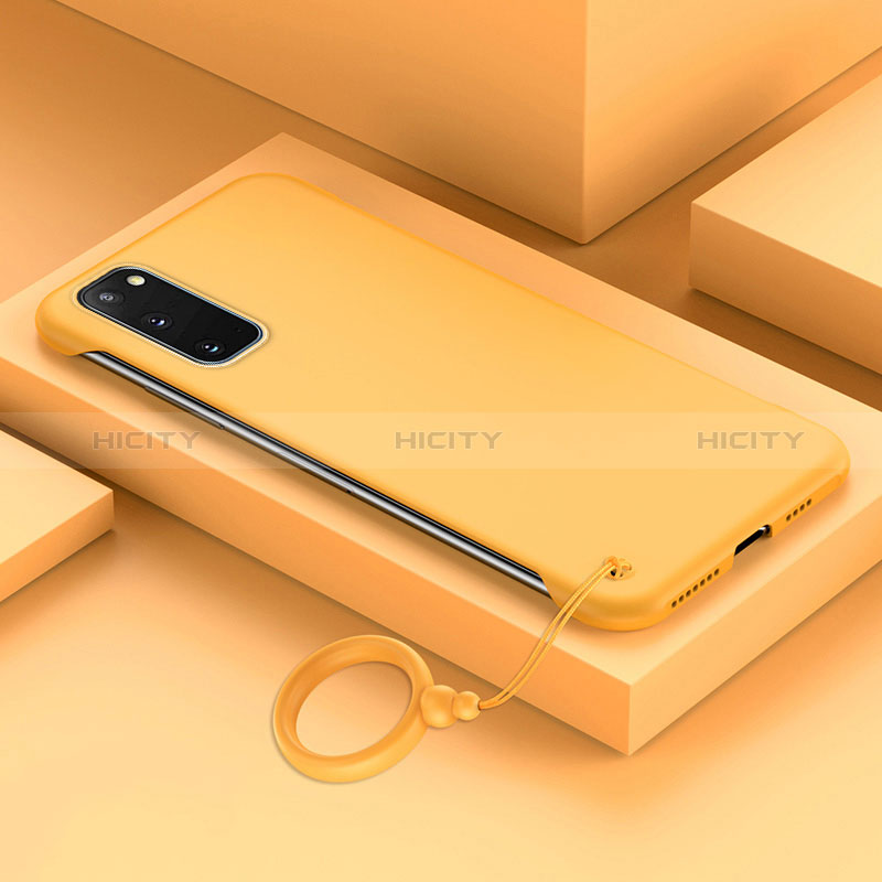 Handyhülle Hülle Hartschalen Kunststoff Schutzhülle Tasche Matt JS1 für Samsung Galaxy S20 Gelb