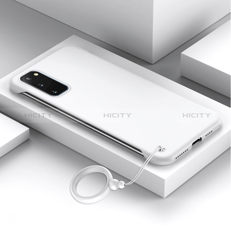 Handyhülle Hülle Hartschalen Kunststoff Schutzhülle Tasche Matt JS1 für Samsung Galaxy S20 Weiß Plus