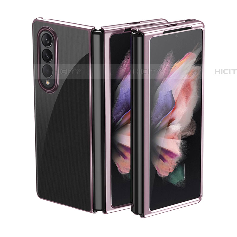 Handyhülle Hülle Hartschalen Kunststoff Schutzhülle Tasche Matt L01 für Samsung Galaxy Z Fold4 5G Rosegold