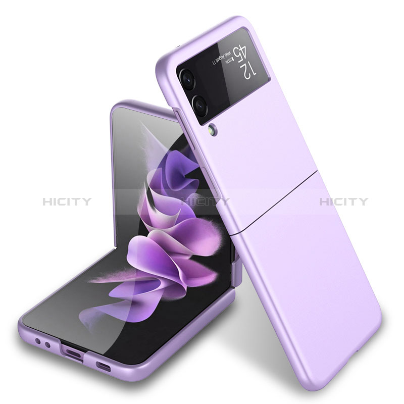 Handyhülle Hülle Hartschalen Kunststoff Schutzhülle Tasche Matt L03 für Samsung Galaxy Z Flip3 5G Violett