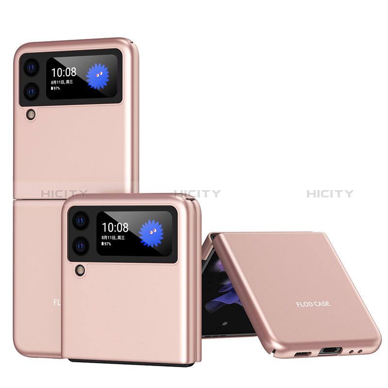 Handyhülle Hülle Hartschalen Kunststoff Schutzhülle Tasche Matt L08 für Samsung Galaxy Z Flip3 5G Rosegold