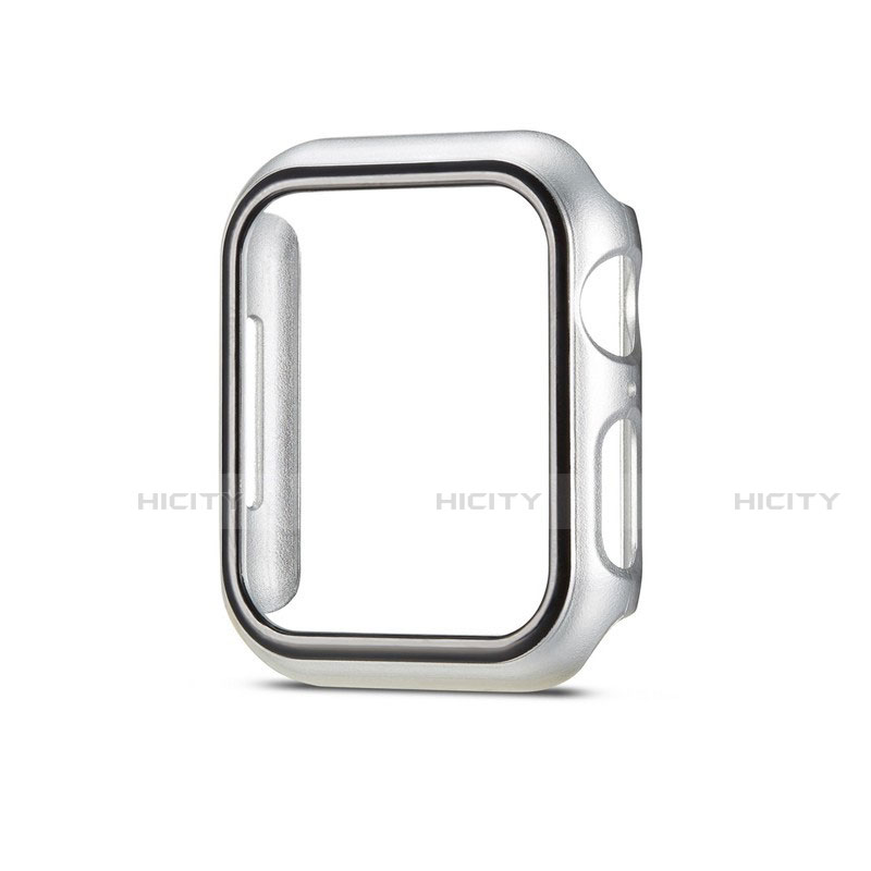 Handyhülle Hülle Hartschalen Kunststoff Schutzhülle Tasche Matt M01 für Apple iWatch 5 40mm Silber