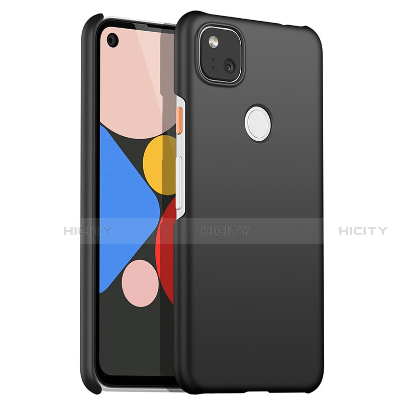 Handyhülle Hülle Hartschalen Kunststoff Schutzhülle Tasche Matt M01 für Google Pixel 4a Schwarz