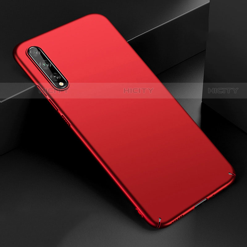 Handyhülle Hülle Hartschalen Kunststoff Schutzhülle Tasche Matt M01 für Huawei P smart S Rot Plus