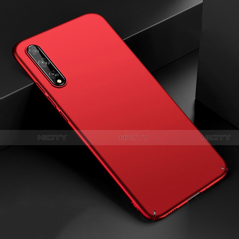 Handyhülle Hülle Hartschalen Kunststoff Schutzhülle Tasche Matt M01 für Huawei Y8p Rot