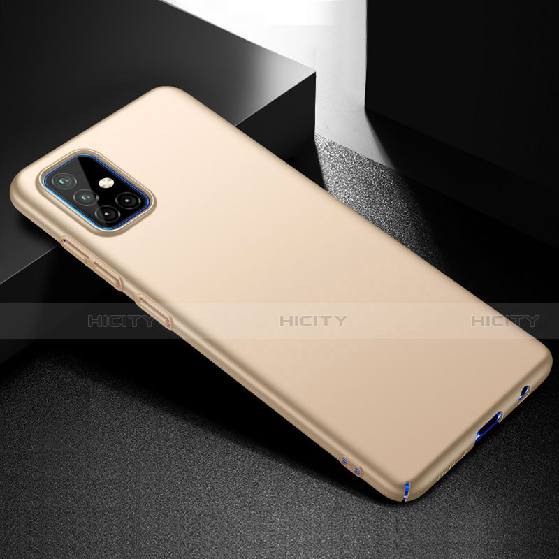 Handyhülle Hülle Hartschalen Kunststoff Schutzhülle Tasche Matt M01 für Samsung Galaxy A51 4G Gold