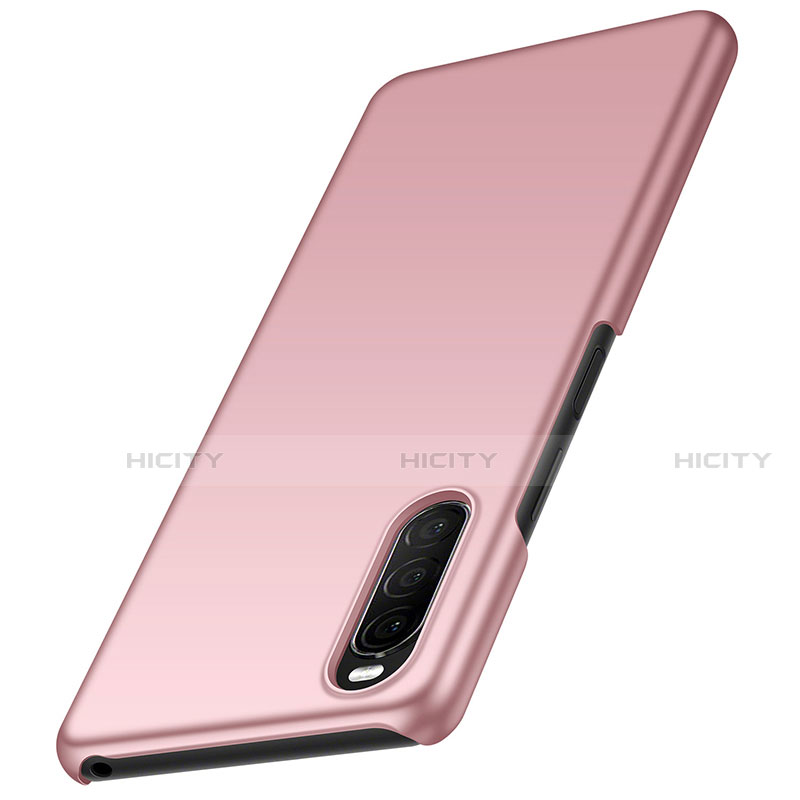 Handyhülle Hülle Hartschalen Kunststoff Schutzhülle Tasche Matt M01 für Sony Xperia 10 II Rosegold Plus