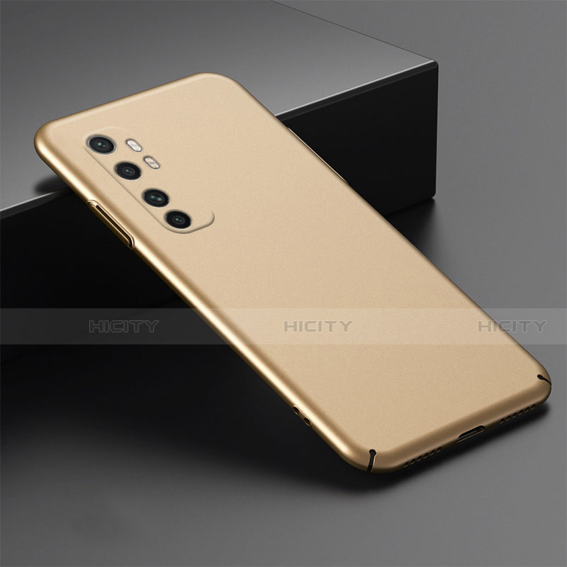 Handyhülle Hülle Hartschalen Kunststoff Schutzhülle Tasche Matt M01 für Xiaomi Mi Note 10 Lite Gold