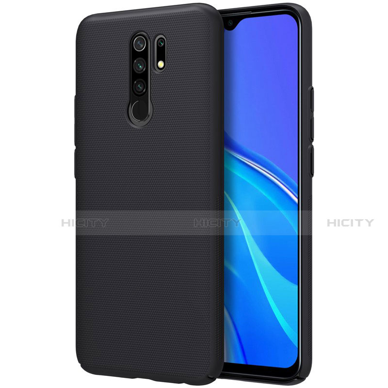 Handyhülle Hülle Hartschalen Kunststoff Schutzhülle Tasche Matt M01 für Xiaomi Redmi 9 Prime India Schwarz