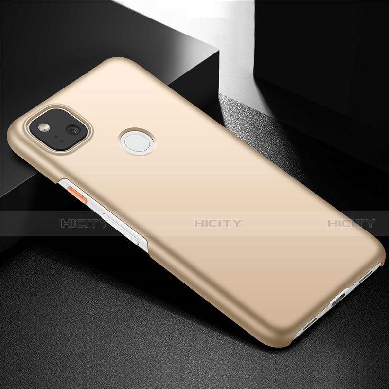 Handyhülle Hülle Hartschalen Kunststoff Schutzhülle Tasche Matt M02 für Google Pixel 4a Gold