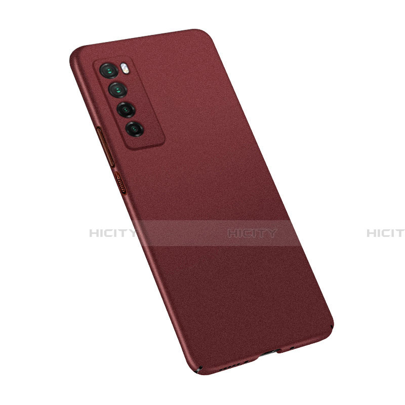 Handyhülle Hülle Hartschalen Kunststoff Schutzhülle Tasche Matt M02 für Huawei Nova 7 5G Rot Plus