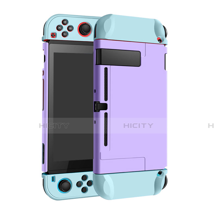 Handyhülle Hülle Hartschalen Kunststoff Schutzhülle Tasche Matt M02 für Nintendo Switch Violett Plus