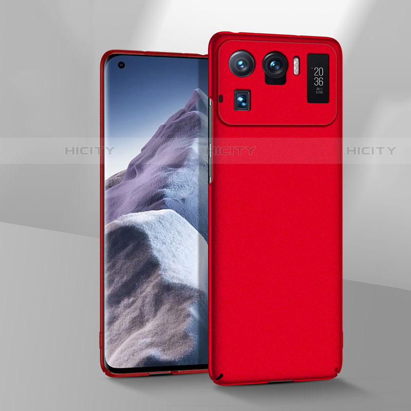 Handyhülle Hülle Hartschalen Kunststoff Schutzhülle Tasche Matt M02 für Xiaomi Mi 11 Ultra 5G Rot Plus