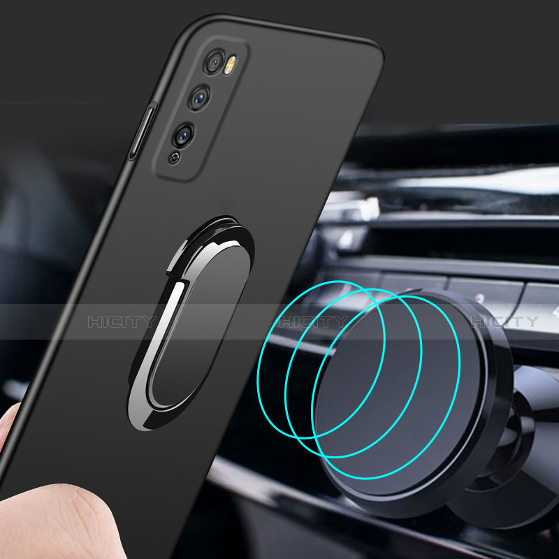 Handyhülle Hülle Hartschalen Kunststoff Schutzhülle Tasche Matt mit Magnetisch Fingerring Ständer A01 für Huawei Enjoy 20 Pro 5G groß