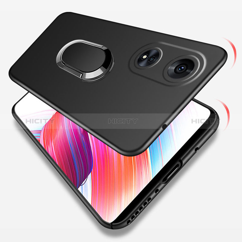 Handyhülle Hülle Hartschalen Kunststoff Schutzhülle Tasche Matt mit Magnetisch Fingerring Ständer für Oppo A1 Pro 5G groß