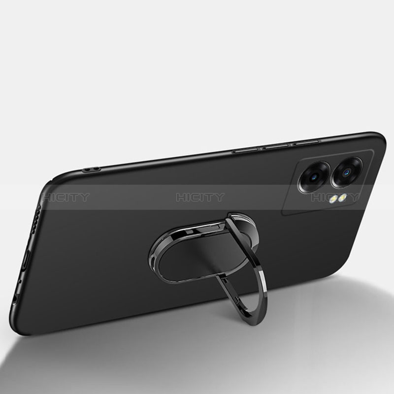 Handyhülle Hülle Hartschalen Kunststoff Schutzhülle Tasche Matt mit Magnetisch Fingerring Ständer für Oppo A56S 5G