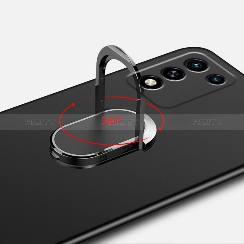 Handyhülle Hülle Hartschalen Kunststoff Schutzhülle Tasche Matt mit Magnetisch Fingerring Ständer für Oppo K9S 5G groß