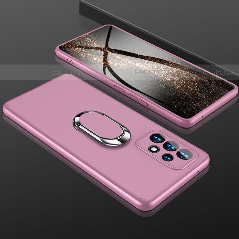 Handyhülle Hülle Hartschalen Kunststoff Schutzhülle Tasche Matt mit Magnetisch Fingerring Ständer GK1 für Samsung Galaxy A53 5G Rosegold Plus