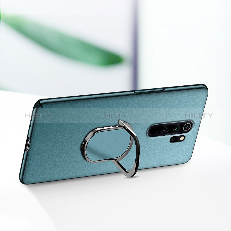 Handyhülle Hülle Hartschalen Kunststoff Schutzhülle Tasche Matt mit Magnetisch Fingerring Ständer K01 für Xiaomi Redmi Note 8 (2021) groß