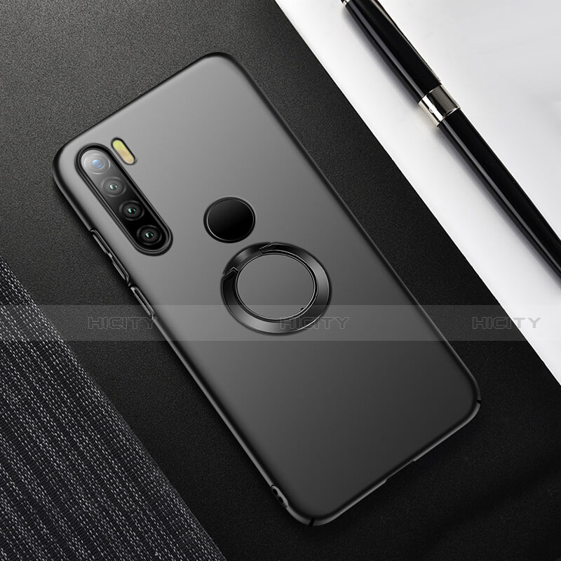 Handyhülle Hülle Hartschalen Kunststoff Schutzhülle Tasche Matt mit Magnetisch Fingerring Ständer P02 für Xiaomi Redmi Note 8 (2021)