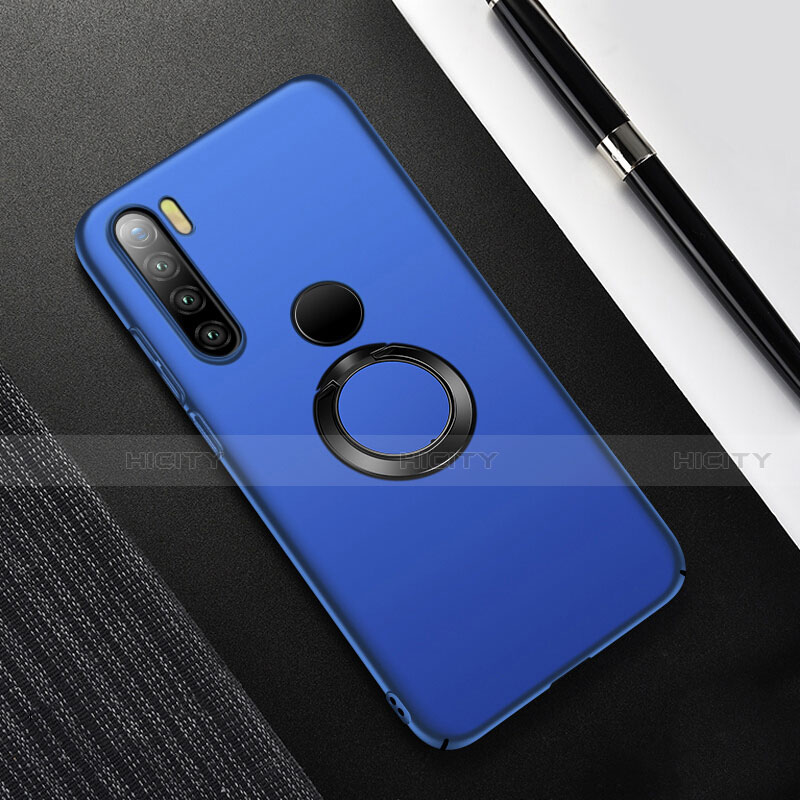 Handyhülle Hülle Hartschalen Kunststoff Schutzhülle Tasche Matt mit Magnetisch Fingerring Ständer P02 für Xiaomi Redmi Note 8