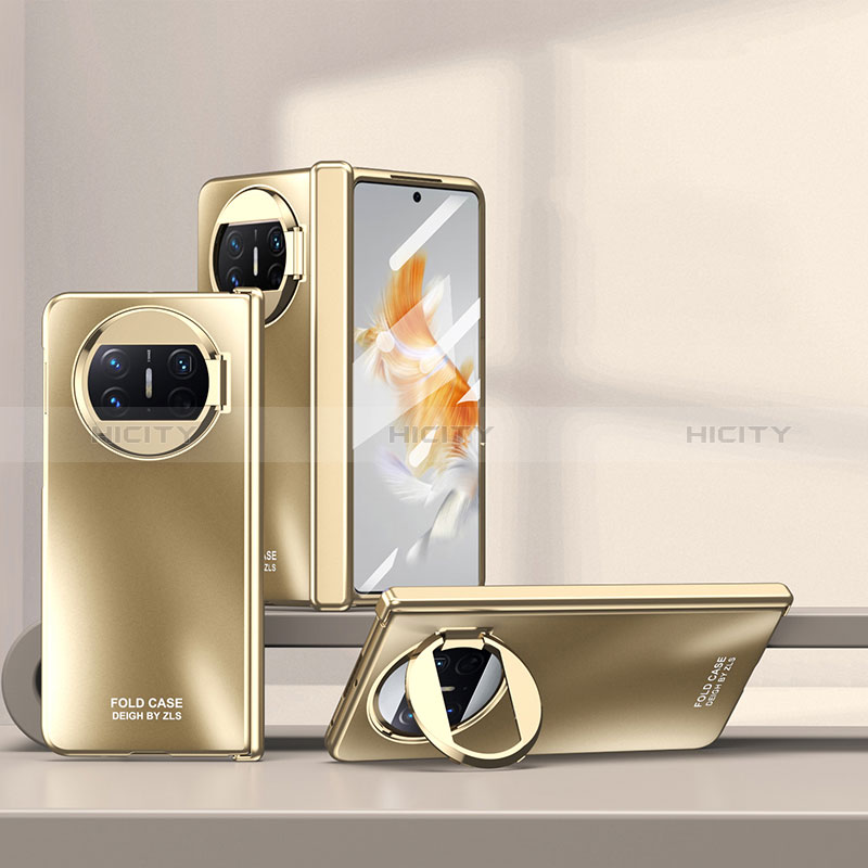 Handyhülle Hülle Hartschalen Kunststoff Schutzhülle Tasche Matt mit Ständer ZL2 für Huawei Mate X5 Gold