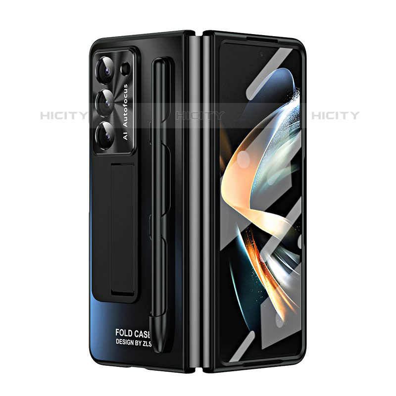 Handyhülle Hülle Hartschalen Kunststoff Schutzhülle Tasche Matt mit Ständer ZL2 für Samsung Galaxy Z Fold5 5G