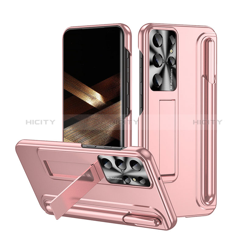 Handyhülle Hülle Hartschalen Kunststoff Schutzhülle Tasche Matt mit Ständer ZL3 für Samsung Galaxy S24 Ultra 5G Rosegold