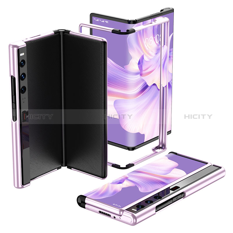 Handyhülle Hülle Hartschalen Kunststoff Schutzhülle Tasche Matt P01 für Huawei Mate Xs 2 Violett