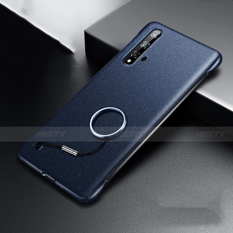 Handyhülle Hülle Hartschalen Kunststoff Schutzhülle Tasche Matt P01 für Huawei Nova 5 Blau