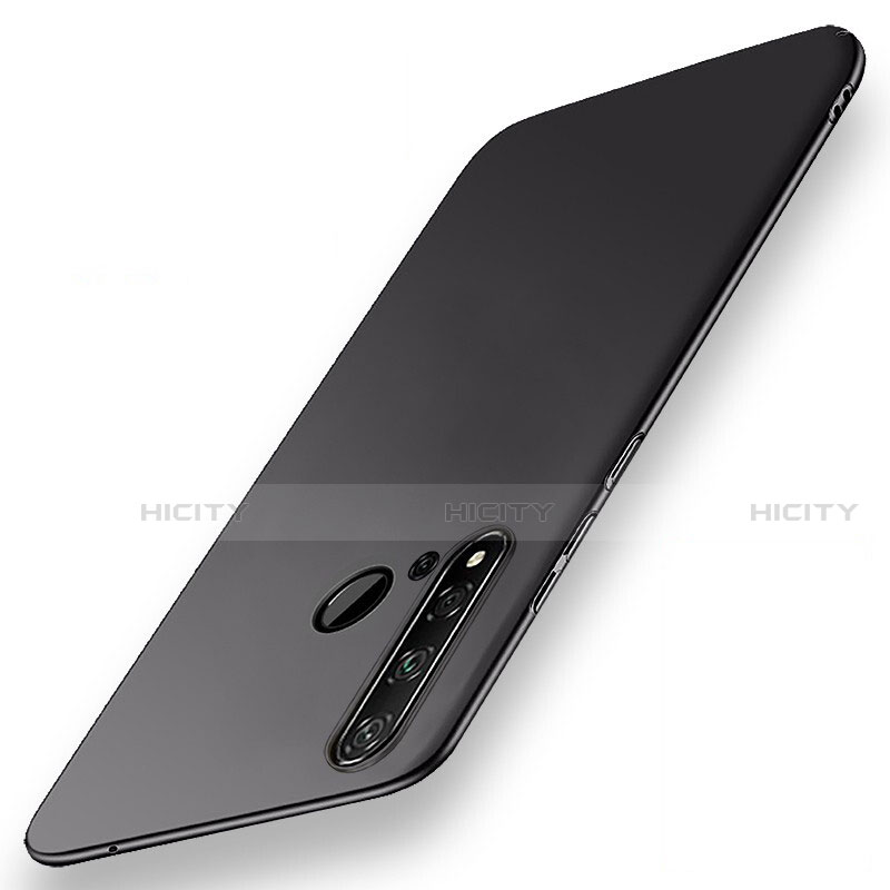 Handyhülle Hülle Hartschalen Kunststoff Schutzhülle Tasche Matt P01 für Huawei Nova 5i Schwarz