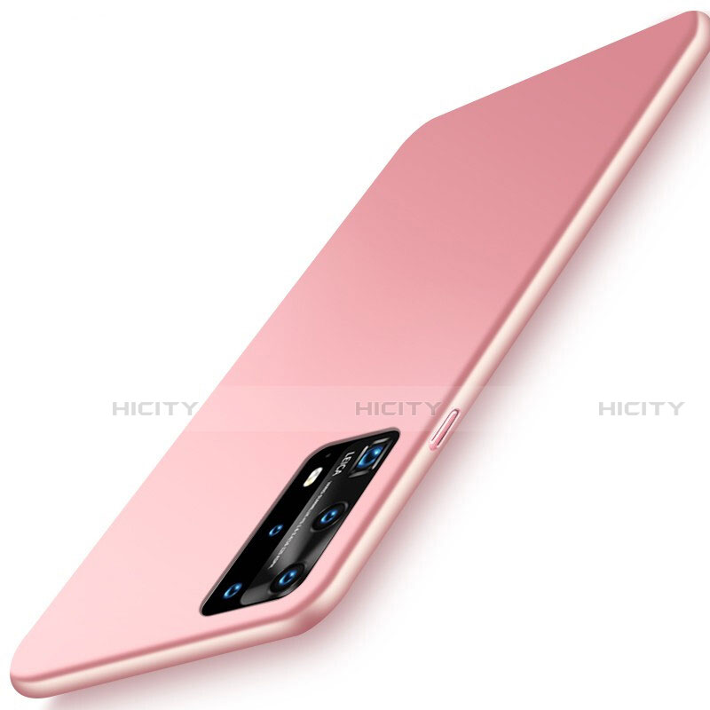 Handyhülle Hülle Hartschalen Kunststoff Schutzhülle Tasche Matt P01 für Huawei P40 Pro+ Plus Rosegold