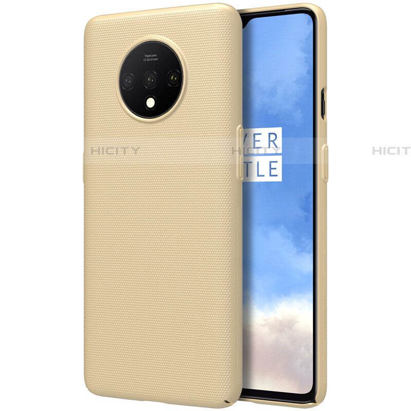 Handyhülle Hülle Hartschalen Kunststoff Schutzhülle Tasche Matt P01 für OnePlus 7T Gold