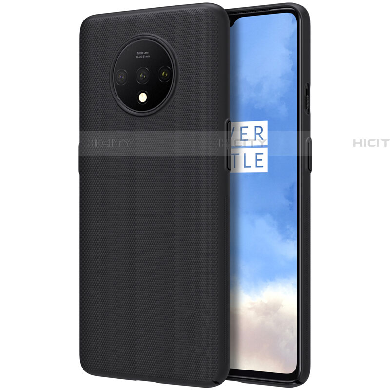 Handyhülle Hülle Hartschalen Kunststoff Schutzhülle Tasche Matt P01 für OnePlus 7T Schwarz