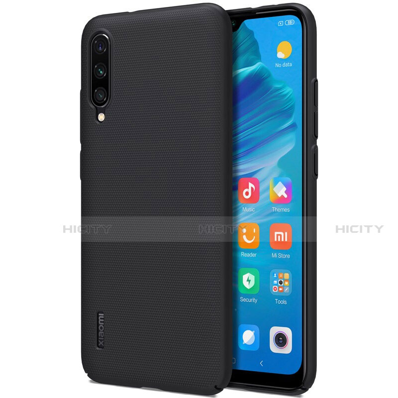 Handyhülle Hülle Hartschalen Kunststoff Schutzhülle Tasche Matt P01 für Xiaomi Mi A3 Schwarz