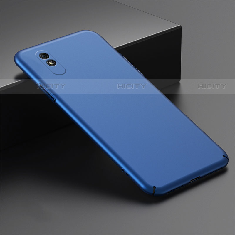 Handyhülle Hülle Hartschalen Kunststoff Schutzhülle Tasche Matt P01 für Xiaomi Redmi 9A Blau