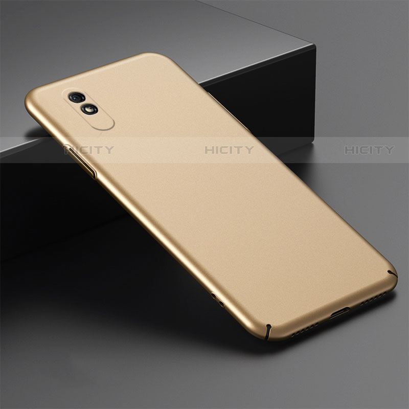 Handyhülle Hülle Hartschalen Kunststoff Schutzhülle Tasche Matt P01 für Xiaomi Redmi 9A Gold