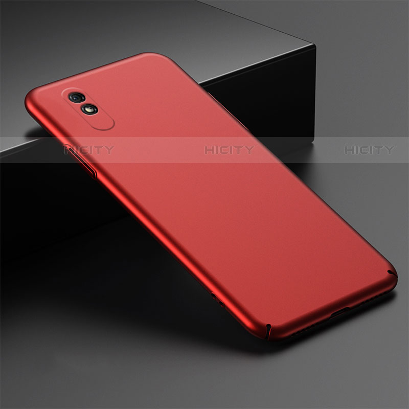 Handyhülle Hülle Hartschalen Kunststoff Schutzhülle Tasche Matt P01 für Xiaomi Redmi 9A Rot