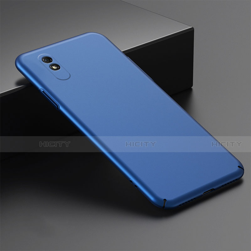 Handyhülle Hülle Hartschalen Kunststoff Schutzhülle Tasche Matt P01 für Xiaomi Redmi 9i Blau