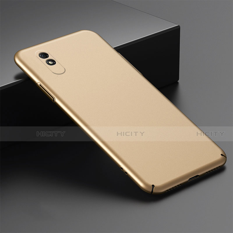 Handyhülle Hülle Hartschalen Kunststoff Schutzhülle Tasche Matt P01 für Xiaomi Redmi 9i Gold