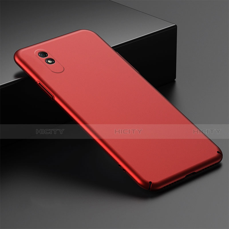 Handyhülle Hülle Hartschalen Kunststoff Schutzhülle Tasche Matt P01 für Xiaomi Redmi 9i Rot