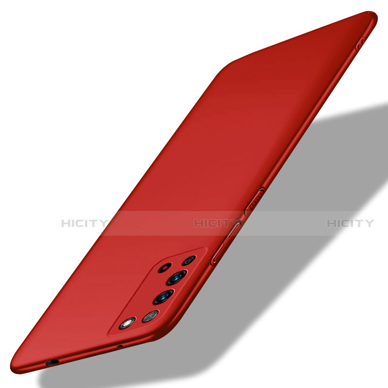 Handyhülle Hülle Hartschalen Kunststoff Schutzhülle Tasche Matt P02 für Huawei Honor X10 5G Rot