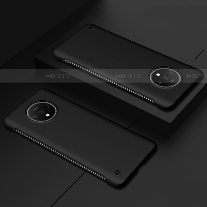 Handyhülle Hülle Hartschalen Kunststoff Schutzhülle Tasche Matt P02 für OnePlus 7T Schwarz