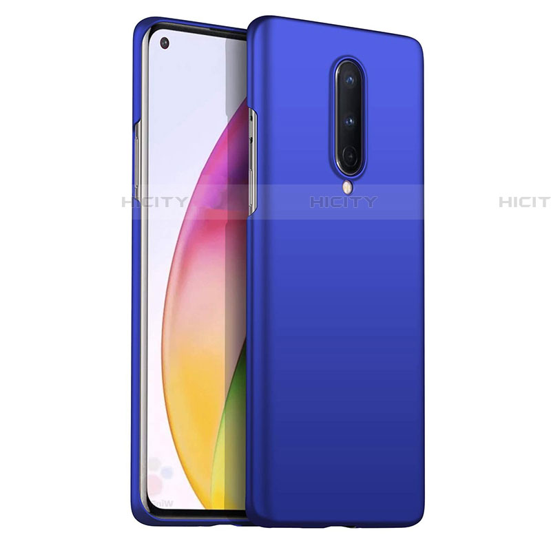 Handyhülle Hülle Hartschalen Kunststoff Schutzhülle Tasche Matt P02 für OnePlus 8 Blau