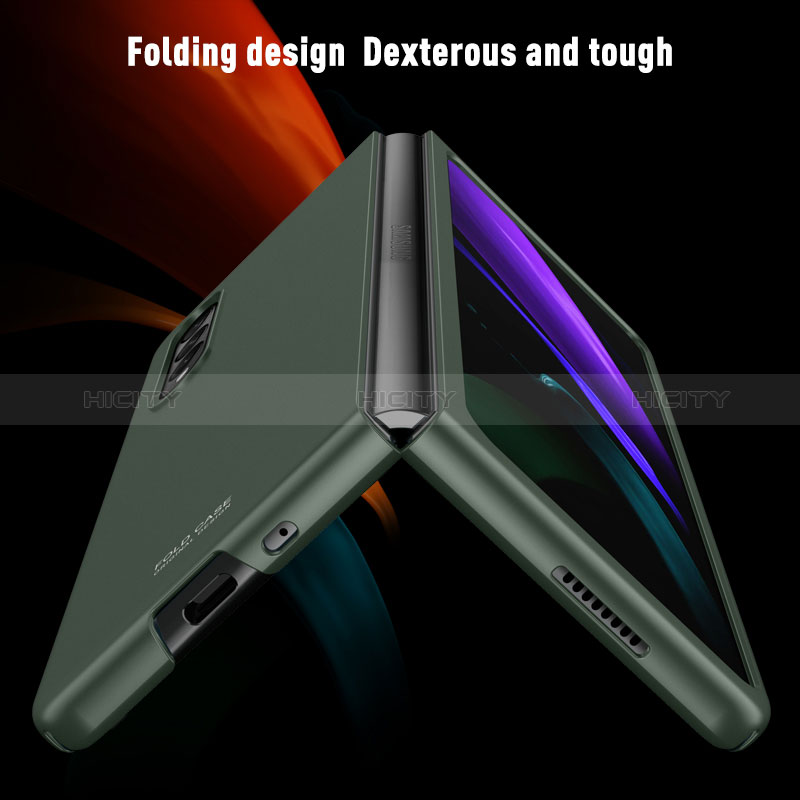 Handyhülle Hülle Hartschalen Kunststoff Schutzhülle Tasche Matt P02 für Samsung Galaxy Z Fold3 5G