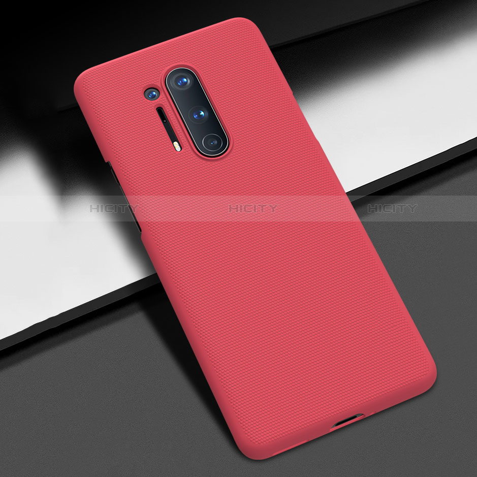 Handyhülle Hülle Hartschalen Kunststoff Schutzhülle Tasche Matt P03 für OnePlus 8 Pro Rot