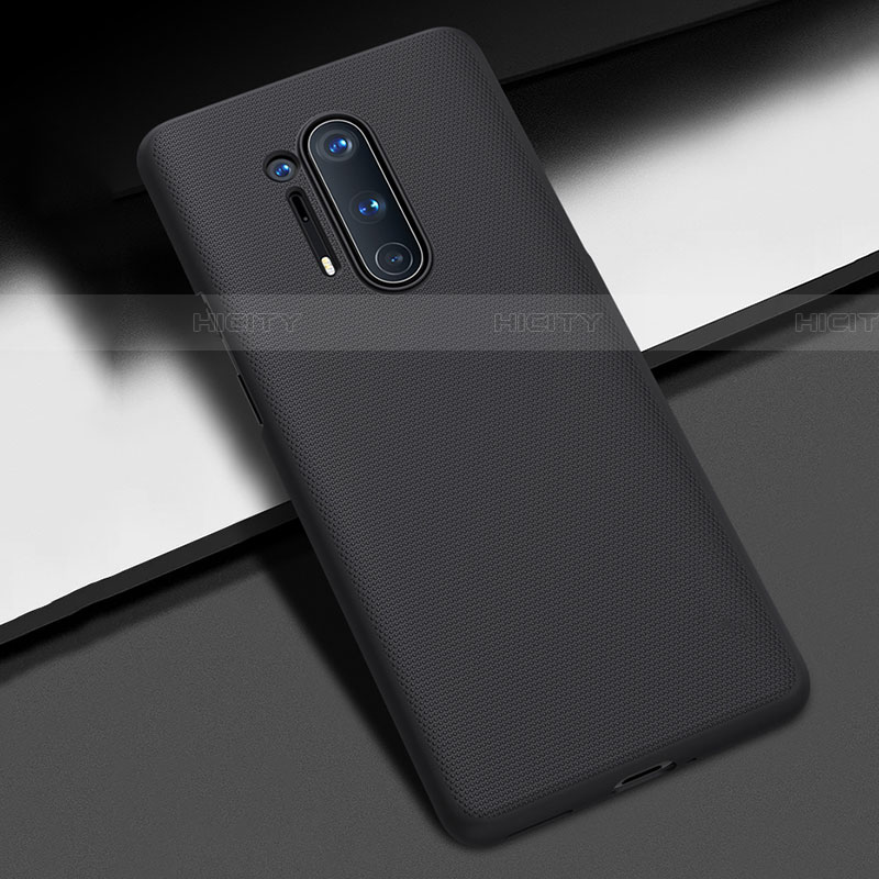 Handyhülle Hülle Hartschalen Kunststoff Schutzhülle Tasche Matt P03 für OnePlus 8 Pro Schwarz